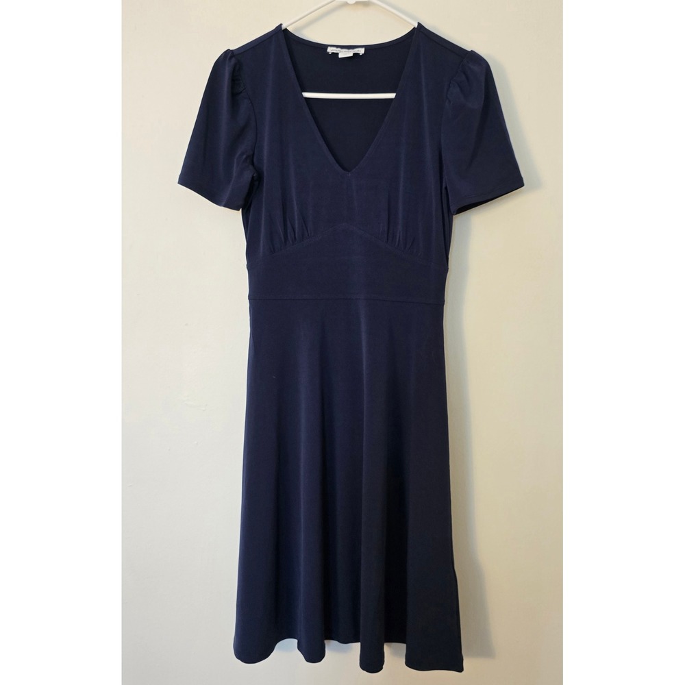 Amazon Essentials Dress Blue Short Sleeve V Neck Fit Flare Womens Extra Small